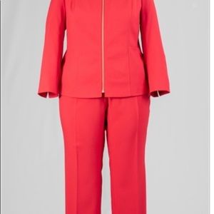 Emily Long Sleeve Zipper Jacket 2 PC Pant Suit
